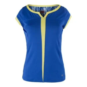 Women`s Sapphire Cap Sleeve Tennis Top Cobalt