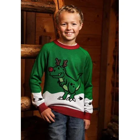 Boys Reindeer Dinosaur Sweater