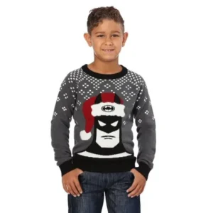 Batman Holiday Hat Kids Ugly Christmas Sweater