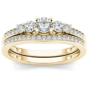 Imperial 1/2 Carat T.W. Diamond Classic 14kt Yellow Gold Engagement Ring Set