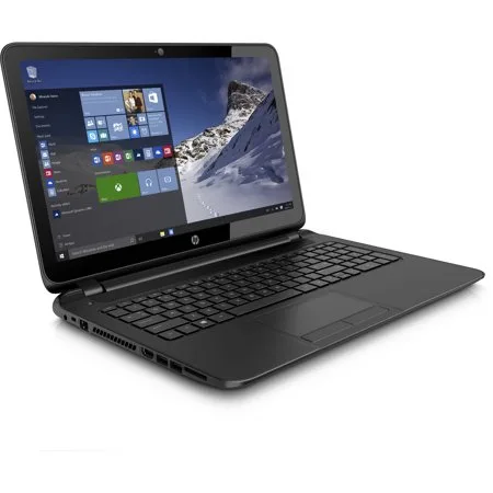 HP Black Licorice 15.6" 15-F387WM Laptop PC with AMD A8-7410 Processor, 4GB Memory, touch screen, 500GB Hard Drive and Windows 10 Home