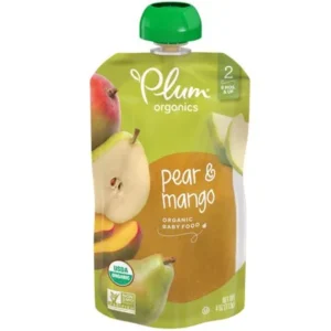Plum Organics Stage 2 Organic Baby Food, Pear & Mango, 4 Ounce Pouch