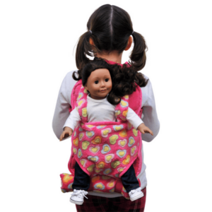 The Queen;s Treasures 18 Inch Doll Accessory, Pink Childs Backpack Doll Carrier & Sleeping Bag Clothes & Accessory Storage. Compatible with American Girl Doll & Bitty Baby Dolls