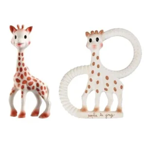 Vulli Sophie The Giraffe Teether Toy Set - (Includes The Original Sophie + New Sophie The Giraffe Vanilla Teething Ring)