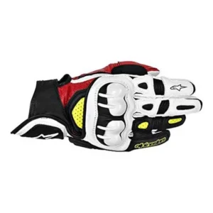 Alpinestars GPX Leather Gloves , Gender: Mens/Unisex, Distinct Name: Black/Re...