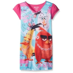 Angry Birds Girls Nightgown Fun Gown Night Shirt Pajama, Size: 4