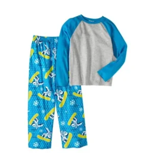 Komar Boys' Kids Snowboarding 2pc Pajama Set