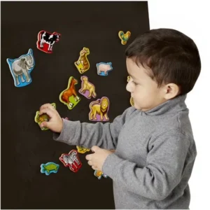 Melissa & Doug Wooden Magnets Set, Animals and Dinosaurs with 40 Wooden Magnets