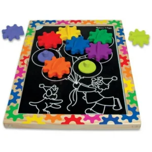 Melissa & Doug Switch and Spin Magnetic Gear Board - Educational Toy With 8 Gears and 5 Double-Sided Designs