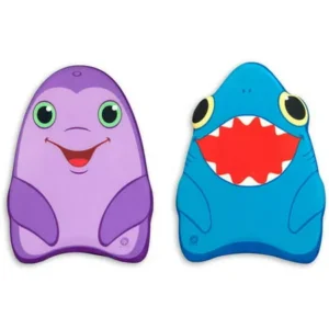 Melissa & Doug Sunny Patch Dolphin and Shark Kickboards, Learn-to-Swim Pool Toys, Set of 2