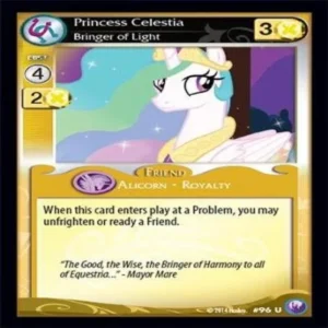 My Little Pony Canterlot night Collectible Card : Princess Celestia, Bringer of Light