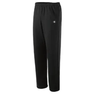 Mens Eco-Fleece Open-Bottom Sweatpant S Black