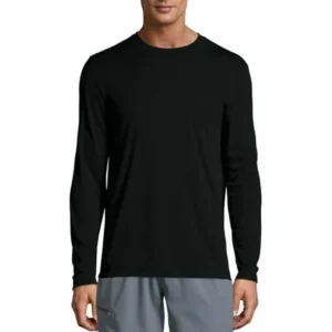 Hanes Men's and Big Men's Cool Dri Performance Long Sleeve T-Shirt (50+ UPF), Up to Size 3XL