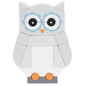 Manhattan Toy Luna The Owl Magnetic Wooden Stacking Block Puzzle