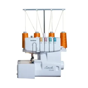 Brother 1034D 3 or 4 Thread Serger with Easy Lay In Threading, White