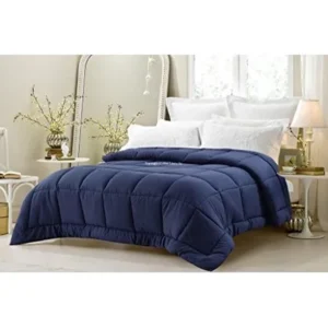 Super Oversized - High Quality - Down Alternative Comforter - Fits Pillow Top Beds - King 110" x 96" - Navy