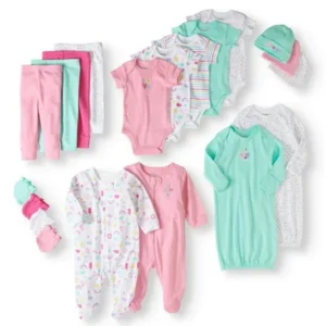 Garanimals Newborn Baby Girl Baby Shower Layette Gift Set, 20pc