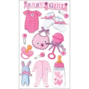 Jolee's Boutique Baby Girl Stickers, 13 Piece