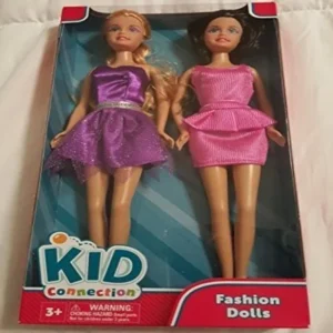 Kid Connection Fashion Dolls Wearing Purple and Pink
