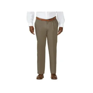 Haggar Men's Big & Tall Work to WeekendÂ®Khaki Pleat Pant Classic Fit 41714957524