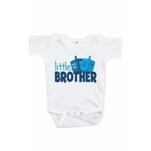 7 ate 9 Apparel Kids Little Brother Hanukkah Onepiece - 6-12 Month Onepiece