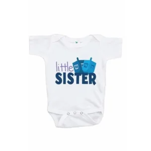 7 ate 9 Apparel Kids Little Sister Hanukkah Onepiece - 6-12 Month Onepiece