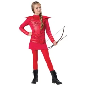 Morris Costumes Girls Warrior Huntress Red Tween Dress 10-12, Style IC18088M