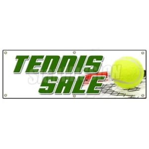 "72"" TENNIS SALE BANNER SIGN shop racquet balls shoes 50% store wide big huge"