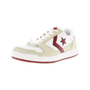 Converse Men's Point Man Ox White / Red Ankle-High Fabric Fashion Sneaker - 11M
