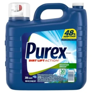 Purex Liquid Laundry Detergent, Mountain Breeze, 300 Fl Oz, 200 Loads