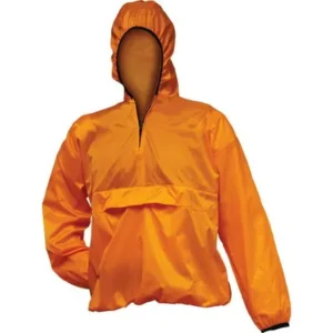 All-Weather Pull-Over Orange Rain Jacket