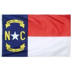 North Carolina State Flag, 3' x 5', Nylon SolarGuard Nyl-Glo, Model# 143960