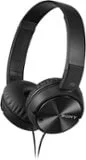 Sony - Noise-Canceling Wired On-Ear Headphones - Black