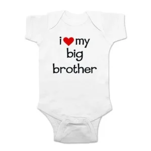 I Love my Big Brother - wallsparks cute & funny Brand - baby one piece bodysuit - Great baby shower gift!