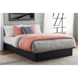 DHP Maven Platform Bed with Upholstered Faux Leather and Wooden Slat Support, Multiple Sizes and Colors