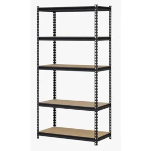 Muscle Rack 36"W x 18"D x 72"H Five-Shelf Steel Shelving, Black