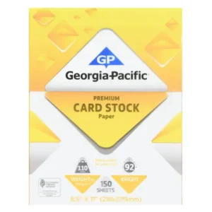 Georgia-Pacific White Cardstock Paper, 8.5" x 11", 110 lb, 150 Sheets