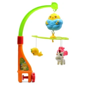 Electronic Spinning Clover Mobile Sun and Animal Friends Baby Toy