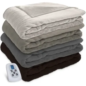 Serta Silky Plush Electric Heated Blanket with Programmable Digital Controller