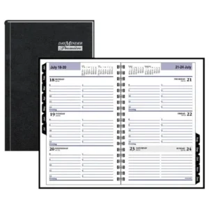 AT-A-GLANCE DayMinder Hardcover Weekly Appointment Book, 4 7/8 x 8, Black, 2018