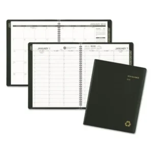 AT-A-GLANCE Recycled Weekly/Monthly Classic Appointment Book, 8 1/4 x 10 7/8, Green, 2018