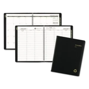 AT-A-GLANCE Recycled Weekly/Monthly Classic Appointment Book, 8 1/4 x 10 7/8, Black, 2018