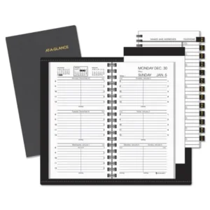 AT-A-GLANCE Compact Weekly Appointment Book, 3 1/4 x 6 1/4, Black, 2018