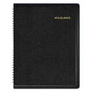 AT-A-GLANCE Triple View Weekly/Monthly Appointment Book, 8 1/4 x 10 7/8, Black, 2018