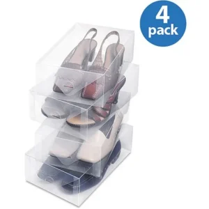 Whitmor Clear Vue Women's Shoe Boxes set of 4