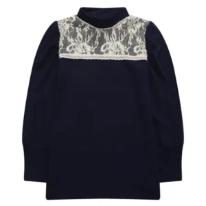 Richie House Girls' Pullover with Tall Collar RH1363