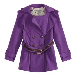 Richie House Girls' fashion jacket with leather belt and eyelets RH1039