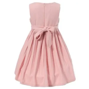 Richie House Little Girls Pink Lace Bejeweled Bow Dress 5