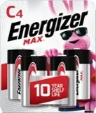 Energizer - MAX C Batteries (4 Pack), C Cell Alkaline Batteries