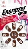 Energizer - 312 Alkaline Zinc-Air Batteries for Most Hearing Aids (8-Pack)